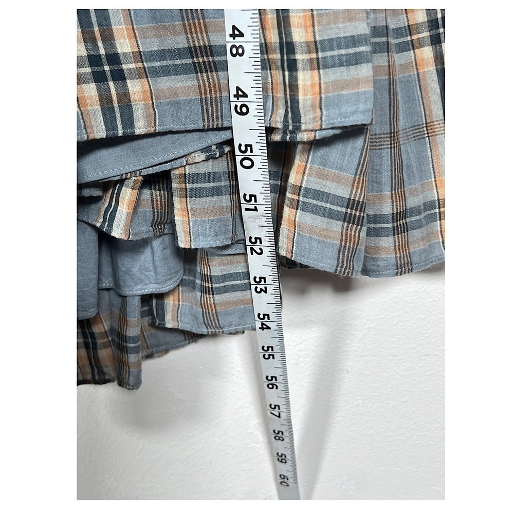 Ulla Johnson Crisscross Halter Cutout Tiered Maxi Dress Sz 4 Multi Plaid  Belted - Picture 10 of 10